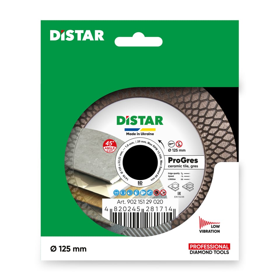 Diamentowa tarcza tnąca Distar 1A1R 125 PRO Gres