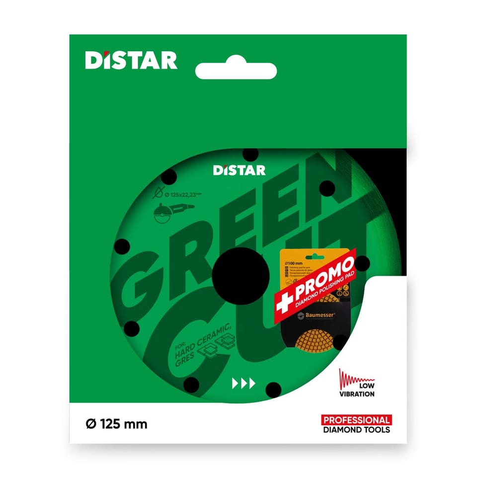 Diamentowa tarcza tnąca Distar 1A1R 125x22,23 Green Cut