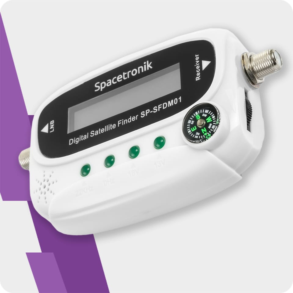 Digital Satfinder z LCD Spacetronik SP-SFDM01, miernik sygnału sat, satfinder, miernik satelitarny, wskaźnik sat, finder sat, miernik dvb-s, miernik dvb-s2, digital finder, sat-finder, satfinder, spacetronik, Spacetronik
