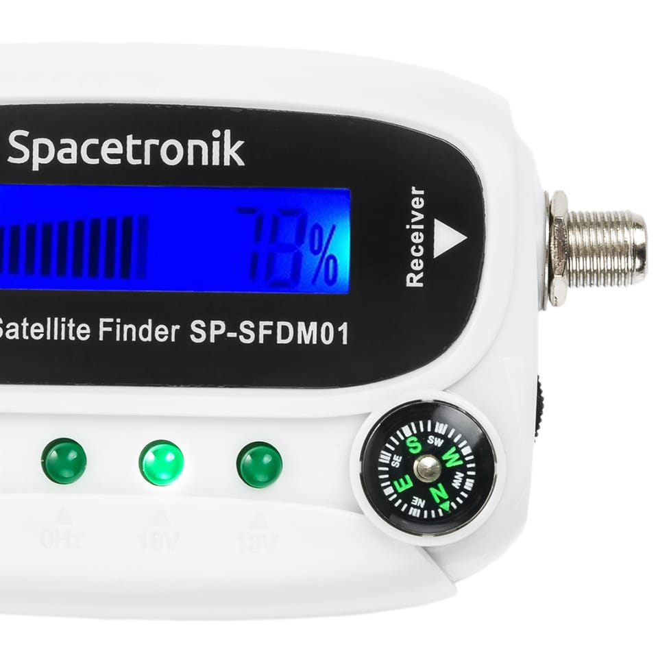 Digital Satfinder z LCD Spacetronik SP-SFDM01, miernik sygnału sat, satfinder, miernik satelitarny, wskaźnik sat, finder sat, miernik dvb-s, miernik dvb-s2, digital finder, sat-finder, satfinder, spacetronik, Spacetronik