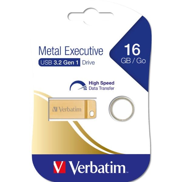 Verbatim USB flash disk, USB 3.0, 64GB, Metal Executive, Store N Go, złoty, 99106, USB A