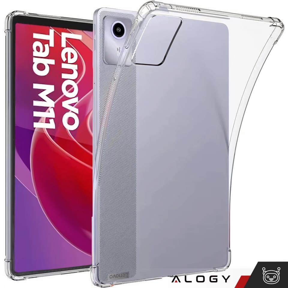 Etui Alogy Shockproof do Lenovo Tab K11 K11E 11” M11 10.95" TB330FU / TB330XU / TB331FC obudowa pokrowiec Przezroczysty