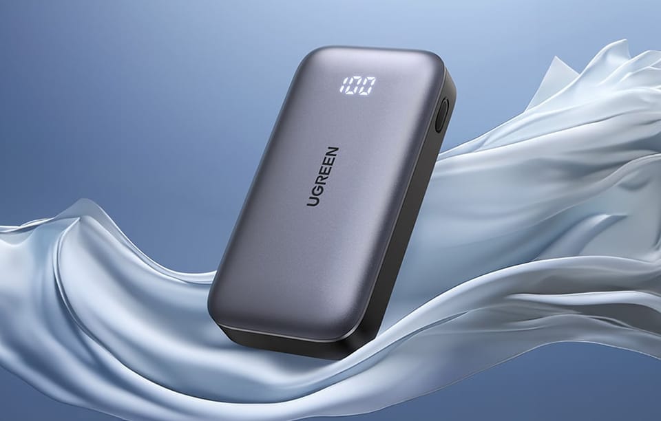 Powerbank 10000mAh Ugreen Nexode PB502, USB + USB-C, 30W PD (czarny)