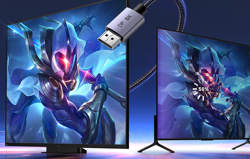Kabel DisplayPort 1.4 Ugreen DP120, 8K 60Hz, 32.4Gbps, 1m (czarny)