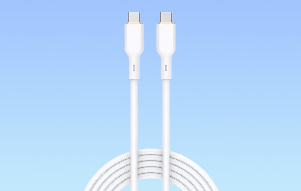 Kabel USB-C do USB-C Aukey CB-SCC102, 100W, 1.8m (biały)