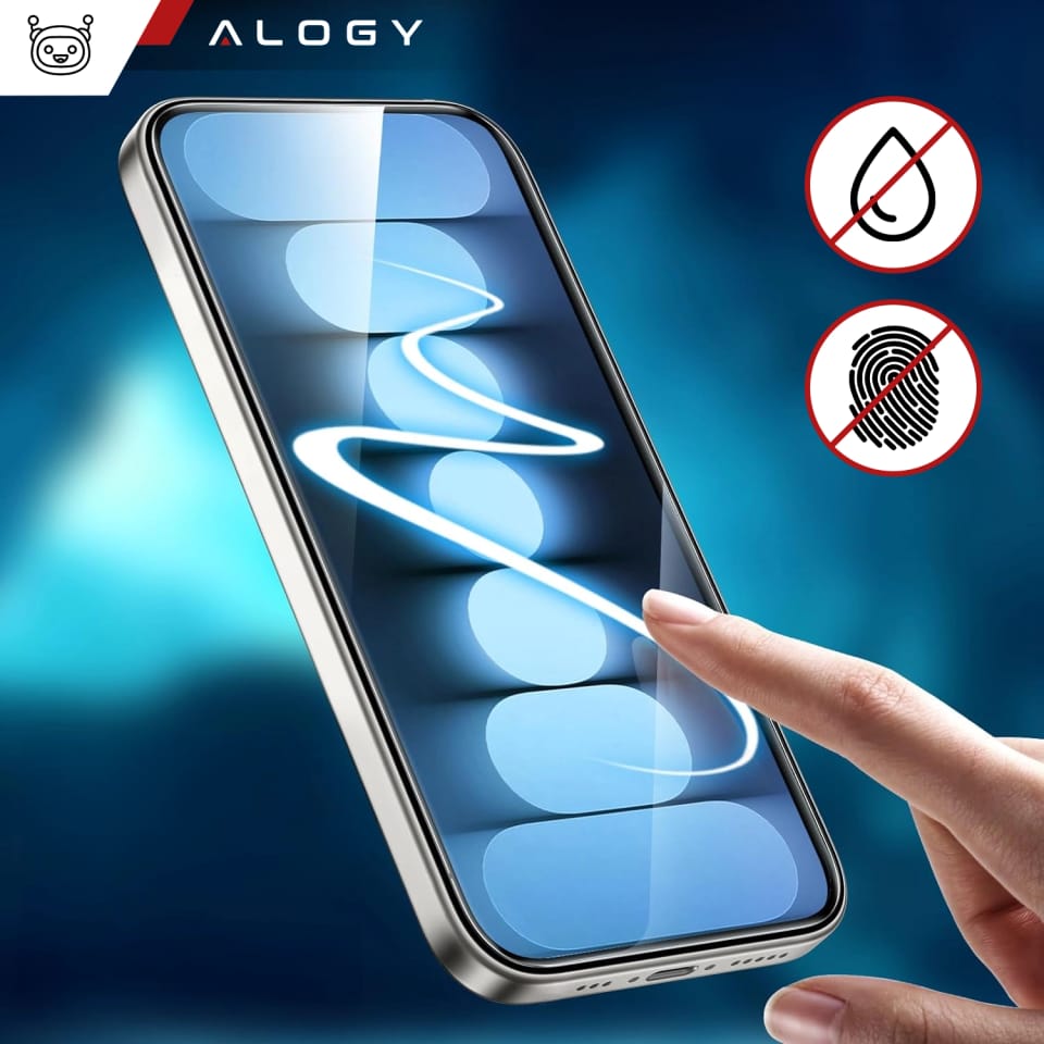 Szkło "NIETŁUKĄCE" do etui iPhone 14 Plus hybrydowe ochronne folia na ekran Alogy Flexi Glass 9H Case Friendly płaskie na ekran