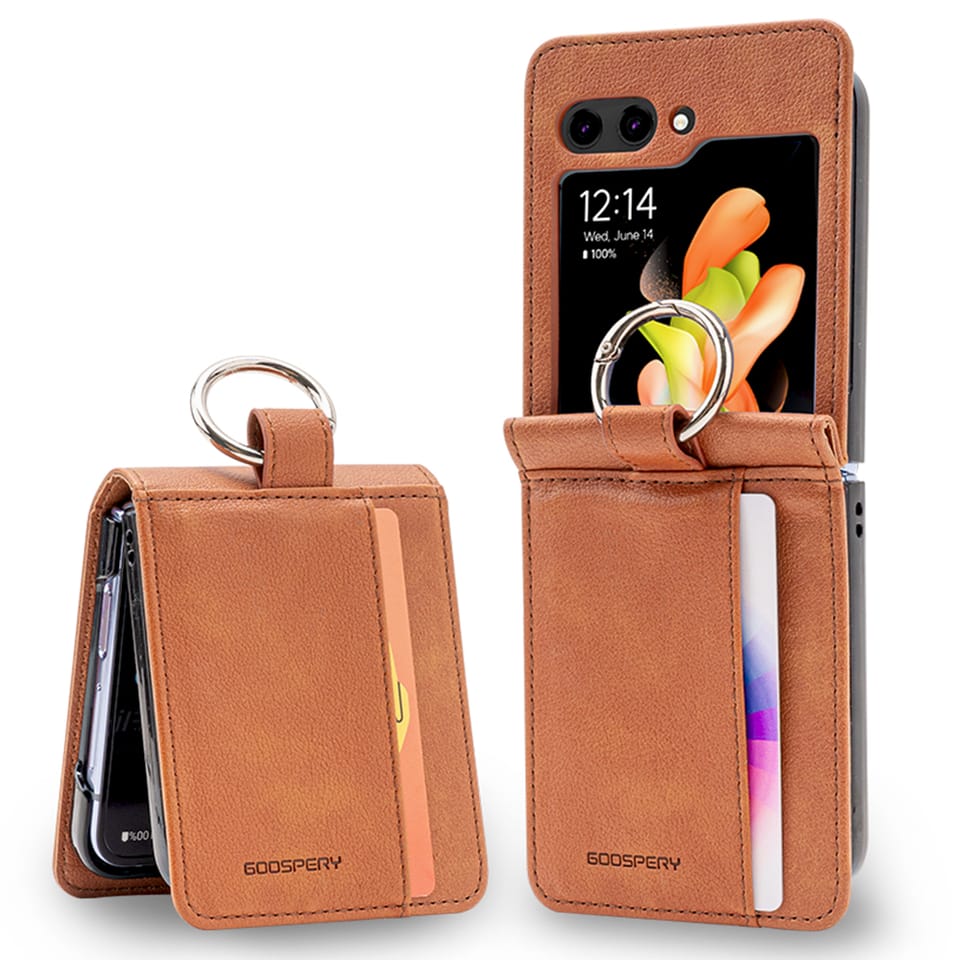 Mercury Basic Diary Sam Z Flip6 F741/Z   Flip7 FE jasnobrązowy/light brown