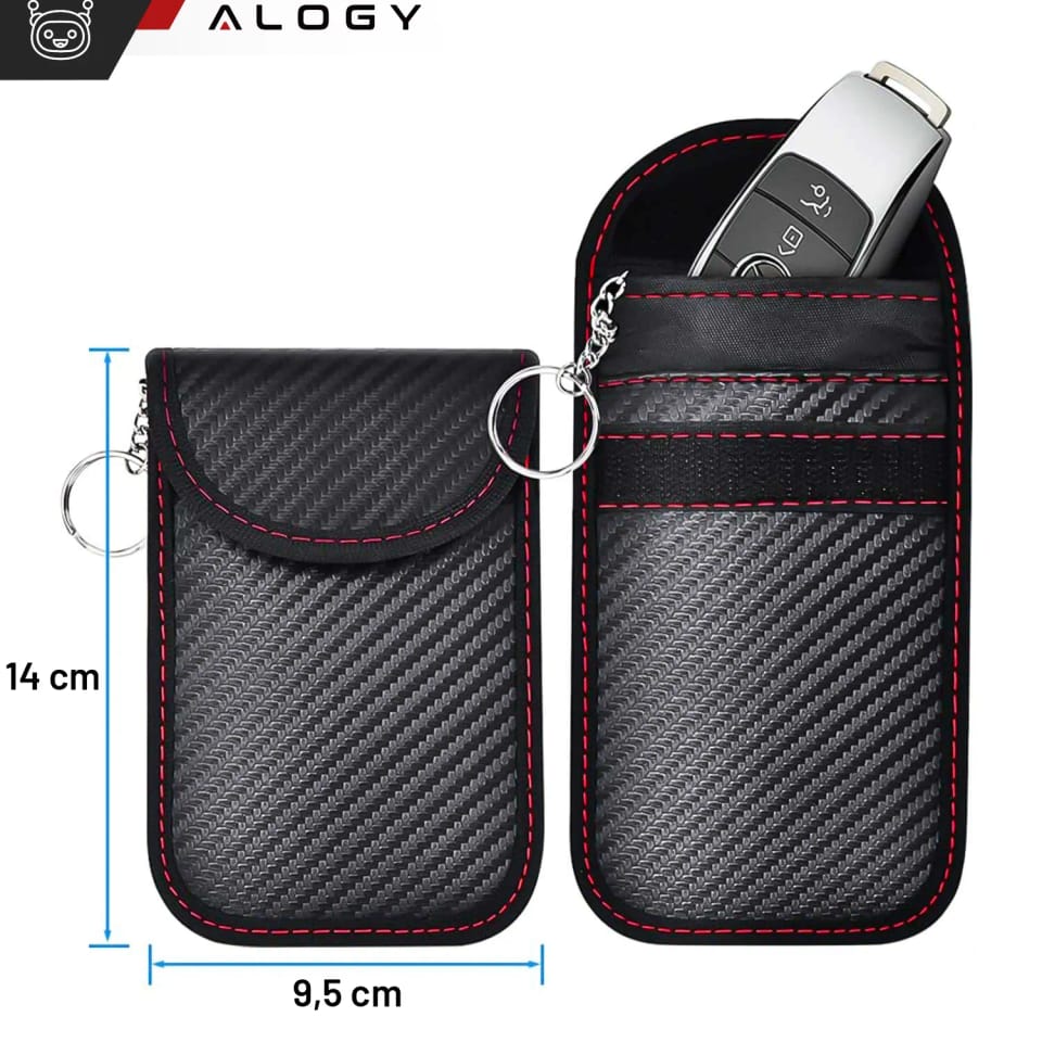 Antykradzieżowe etui na klucze Alogy pokrowiec blokujący sygnał 14x9.5cm