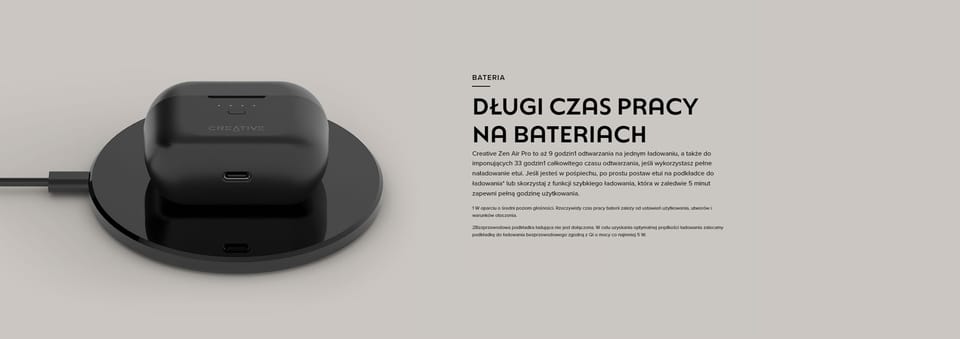 Creative Słuchawki bezprzewodowe Zen Air Pro biały/white Bluetooth 5.3 ANC