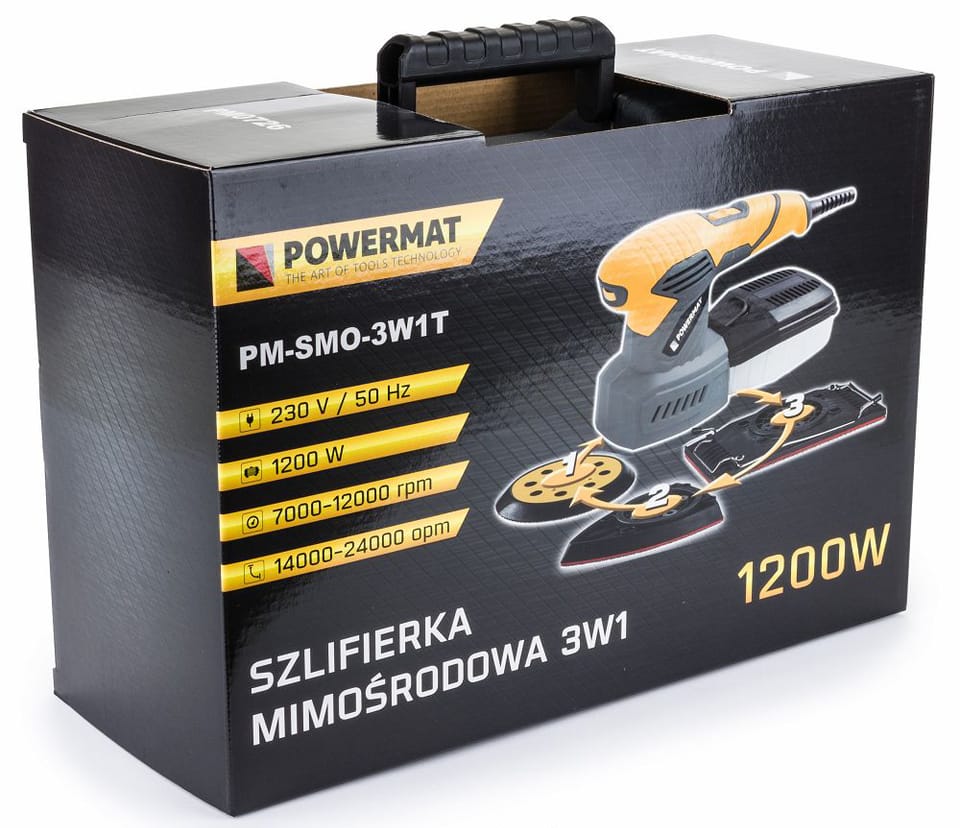 Szlifierka oscylacyjna mimośrodowa Powermat PM-SMO-3W1T