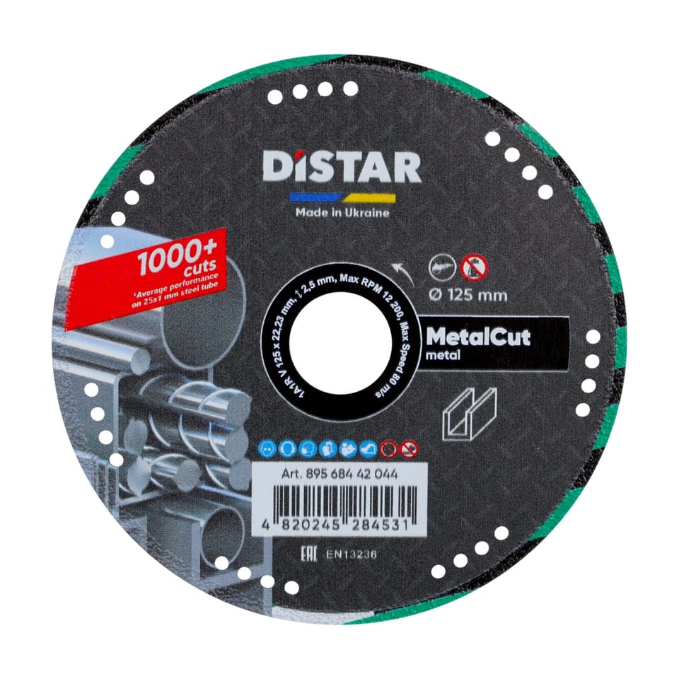 Diamentowa tarcza tnąca Distar 1A1R V 125 Metal CUT