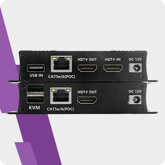 Transmiter HDMI USB KVM Spacetronik Prosta instalacja i zasilanie