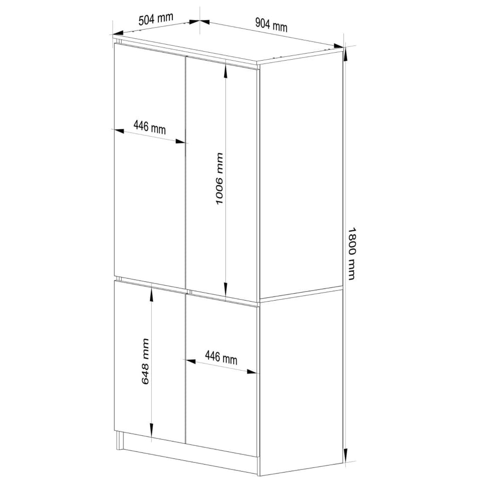 SZAFA S90 4D CLP GRAFIT SZARY