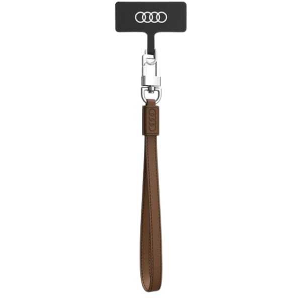 Audi uniwersalna smycz do telefonu 28cm 10mm Leather brązowy/brown AU-HSLSL-GT/D1-BN