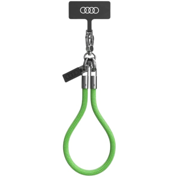 Audi uniwersalna smycz do telefonu 28cm 8mm zielony/green AU-HSL8-R8/D1-GN