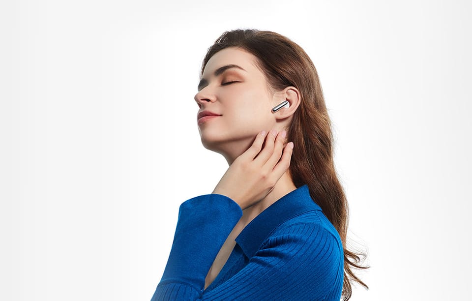 Słuchawki TWS QCY AilyBuds Pro HT10 z ANC, Bluetooth 5.3 (białe)