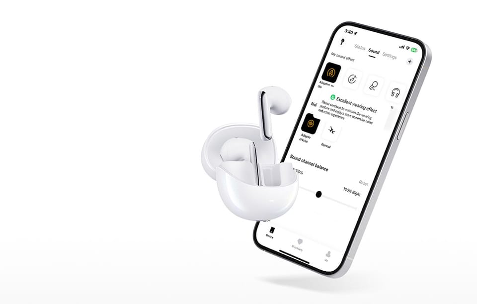 Słuchawki TWS QCY AilyBuds Pro HT10 z ANC, Bluetooth 5.3 (białe)
