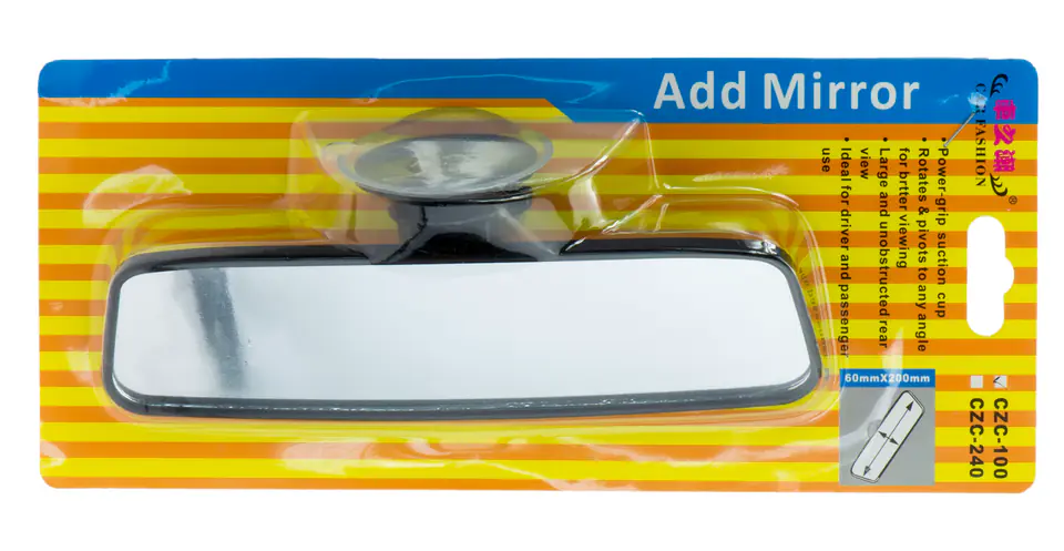 Wide-angle rear-view mirror for suction cup 20cm