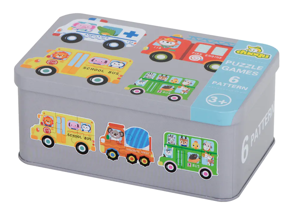 Puzzle in a can vehicles 30 puzzles