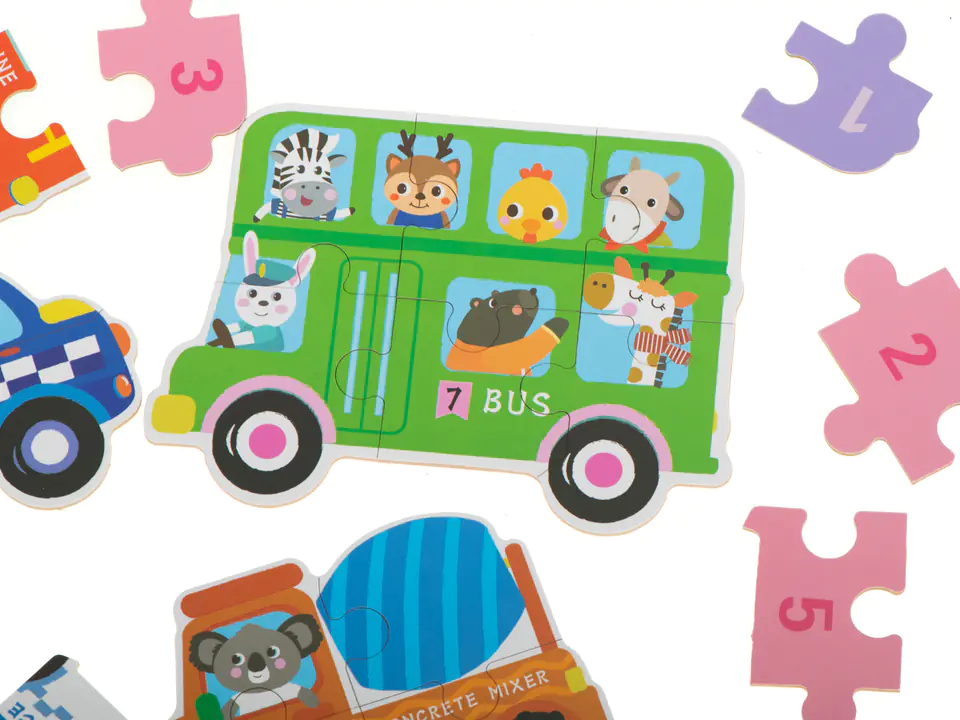 Puzzle in a can vehicles 30 puzzles