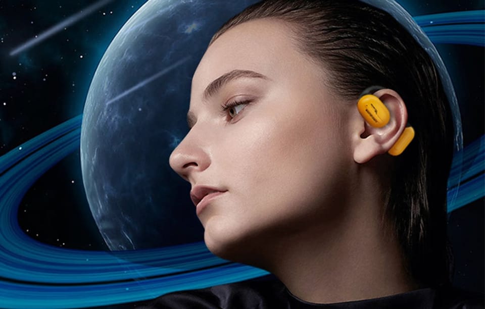 Słuchawki bezprzewodowe typu open ear Transformers TF-T20 (żółte)