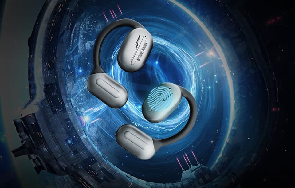 Słuchawki bezprzewodowe typu open ear Transformers TF-T20 (srebrne)