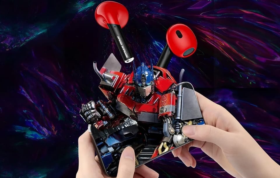 Słuchawki TWS Transformers MG-C03 (czerwone)