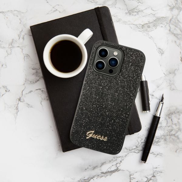Guess GUHCZFD6HGGSHK Z Fold6 F956 czarny/black 4G Glitter Script