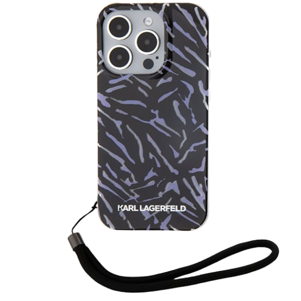 Karl Lagerfeld KLHCP15XHZBPKCCU iPhone 15 Pro Max 6.7" fioletowy/purple Zebra With Cord