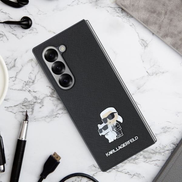 Karl Lagerfeld KLHCZFD6SAPKCNPK Z Fold6 F956 czarny/black Saffiano Metal Pin