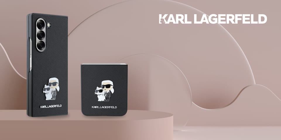 Karl Lagerfeld KLHCZFD6SAPKCNPK Z Fold6 F956 czarny/black Saffiano Metal Pin