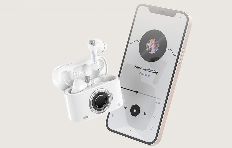 ONIKUMA Słuchawki douszne Bluetooth T18 Białe