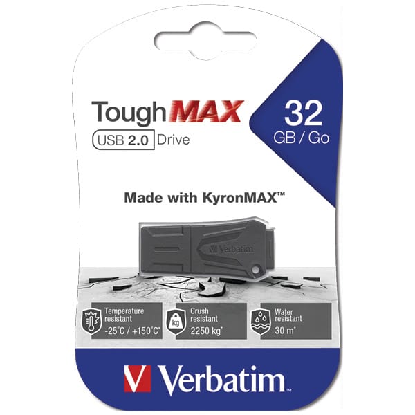 Verbatim Pendrive 32GB USB-A 2.0 ToughMAX czarny/black 49331