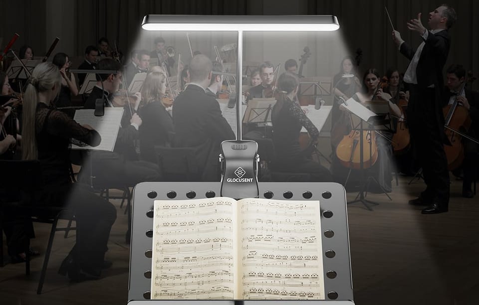 Lampka bezprzewodowa Glocusent Music Stand 4000mAh Czarny