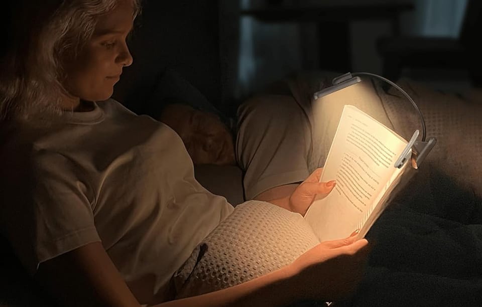Lampka bezprzewodowa Glocusent obrotowa, USB-C 1000mAh (srebrna)