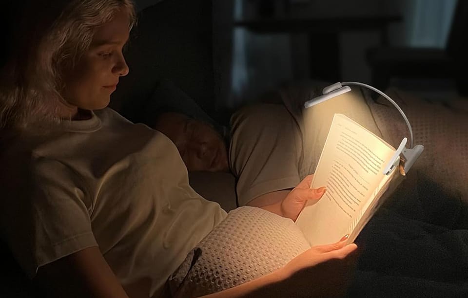 Lampka bezprzewodowa Glocusent obrotowa, USB-C 1000mAh (biała)