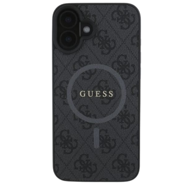 Guess GUHMP16SG4GFRK iPhone 16 6.1" czarny/black hardcase 4G Ring Classic Logo MagSafe