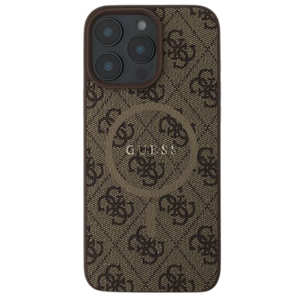 Guess GUHMP16SG4GFRW iPhone 16 6.1" brązowy/brown hardcase 4G Ring Classic Logo MagSafe