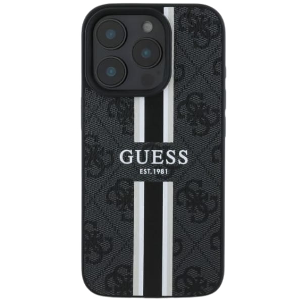 Guess GUHMP16LP4RPSK iPhone 16 Pro 6.3" czarny/black hardcase 4G Printed Stripes MagSafe