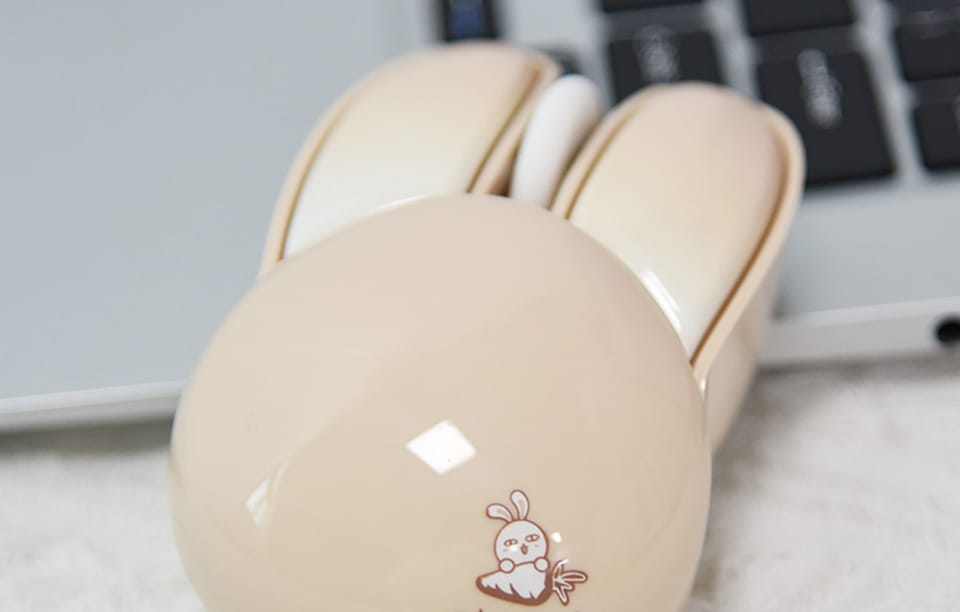 Bezprzewodowa Mysz MOFII + Bluetooth Rabbit M6DM Nabłyszczana (Champagne)