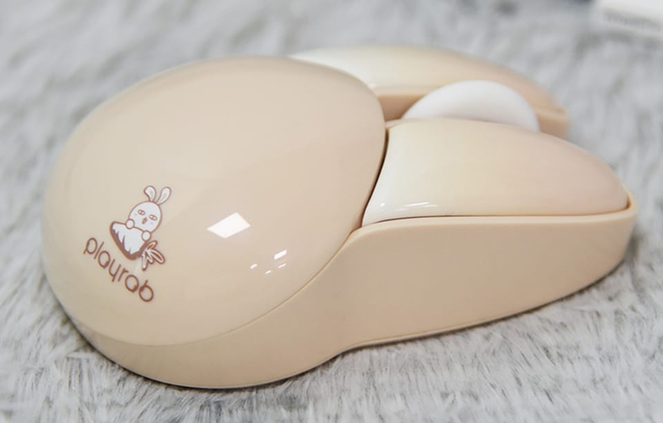 Bezprzewodowa Mysz MOFII + Bluetooth Rabbit M6DM Nabłyszczana (Champagne)