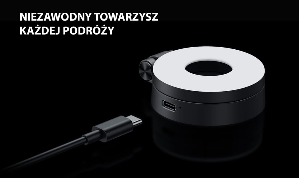 Energea Przenośna lampa LED MagearMagLight czarny/black MagSafe PG-MGLT-BLK