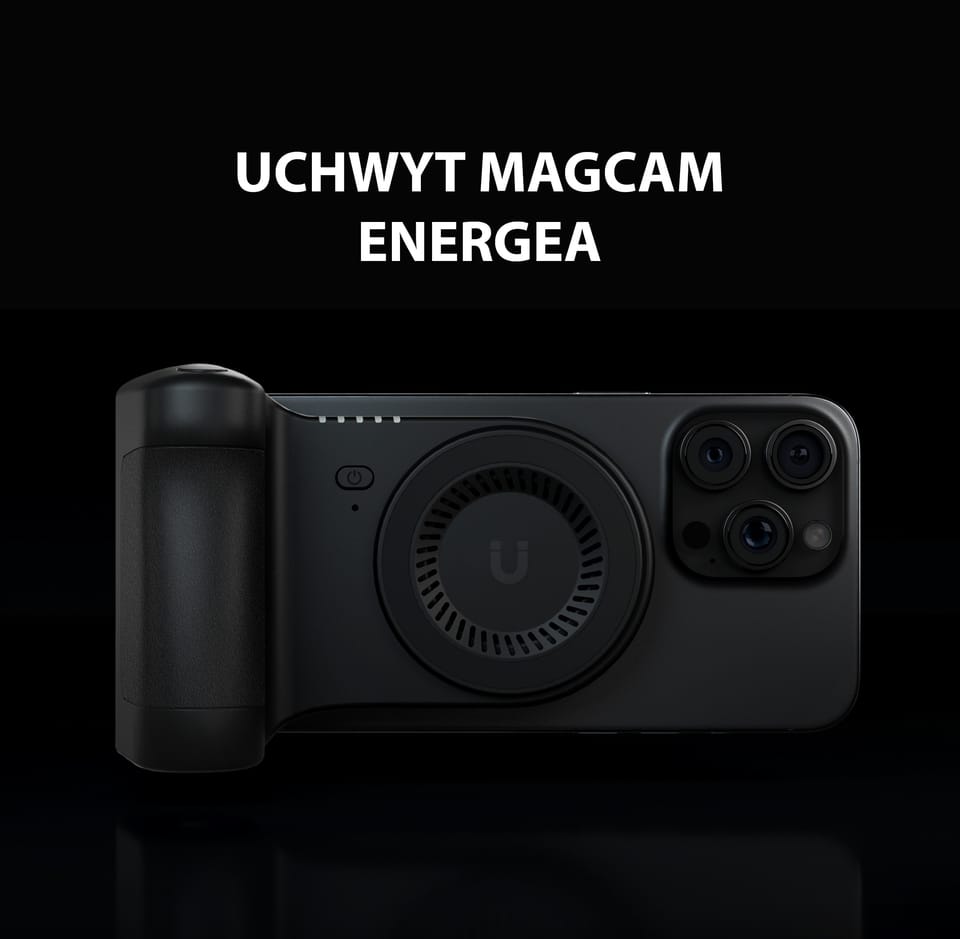 Energea Uchwyt do robienia zdjęć z wbudowanym powerbankiem Magear Magcam Grip czarny/black MagSafe PG-MCG5K-BLK