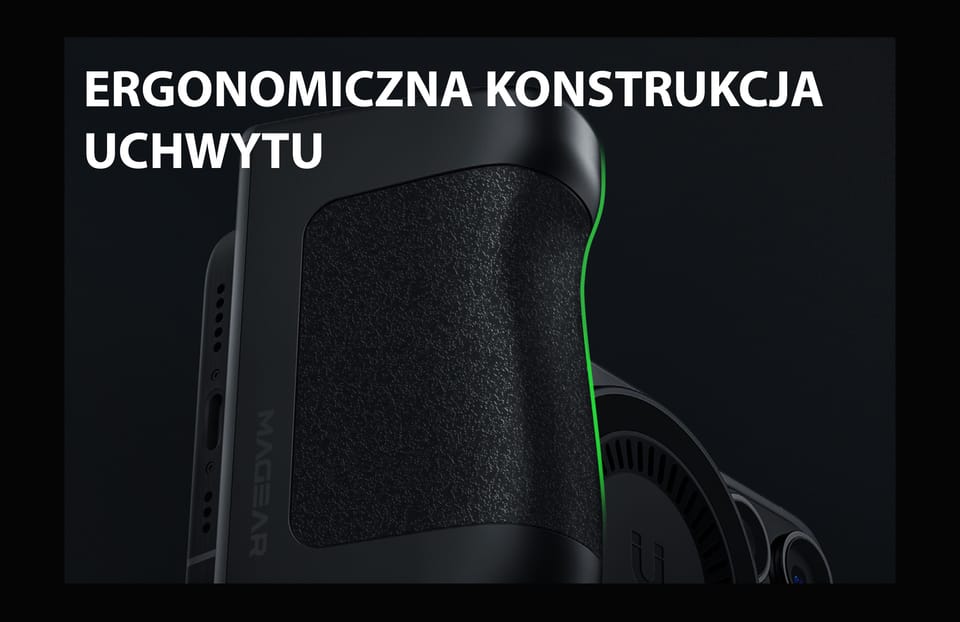 Energea Uchwyt do robienia zdjęć zwbudowanym powerbankiem Magear Magcam Grip czarny/black MagSafe PG-MCG5K-BLK