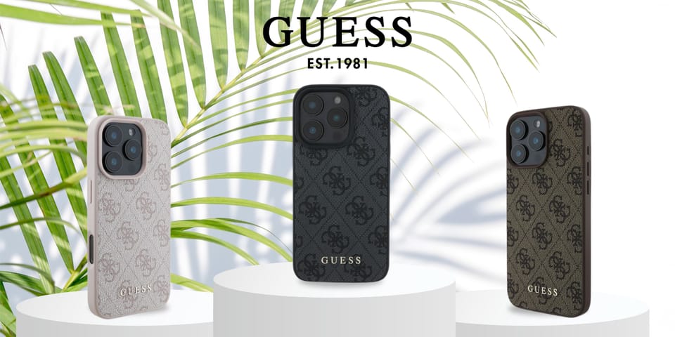 Guess GUHCP16SG4GFBR iPhone 16 6.1" brązowy/brown hardcase 4G Classic