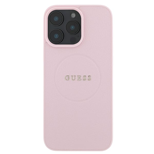 Guess GUHMP15XPGHSMMP iPhone 15 Pro Max 6.7" różowy/pink hardcase Grained Ring MagSafe