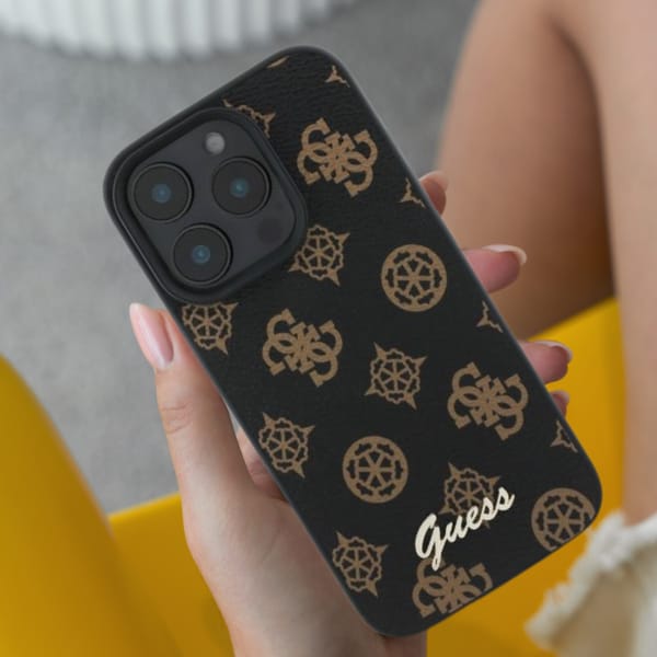 Guess GUHMP16SPGPYSP iPhone 16 6.1" różowy/pink hardcase Peony Script MagSafe