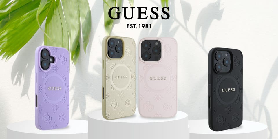 Guess GUHMP16SPSAPSMEP iPhone 16 6.1" różowy/pink hardcase Saffiano Peony Classic Logo MagSafe