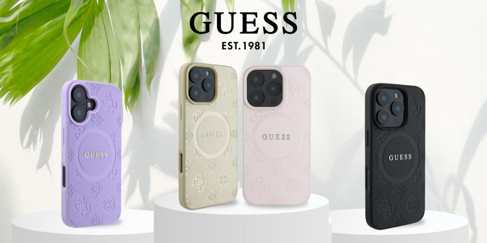 Guess GUHMP16LPSAPSMEU iPhone 16 Pro 6.3" fioletowy/purple hardcase Saffiano Peony Classic Logo MagSafe