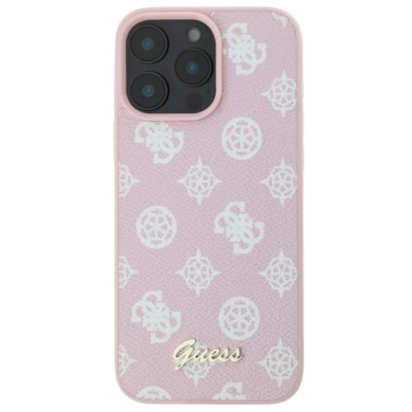 Guess GUHMP16SPGPYSP iPhone 16 6.1" różowy/pink hardcase Peony Script MagSafe